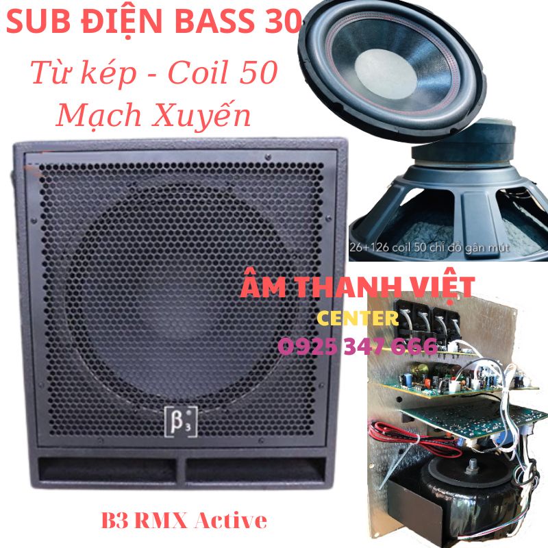 Loa Sub Điện B3 Bass 30 Từ Kép, Coil 51 - Mạch Xuyến - Loa Subwoofer - Giá 1 Chiếc- Tặng Kèm Dây Kết Nối AV 2 Đầu SUNYBO