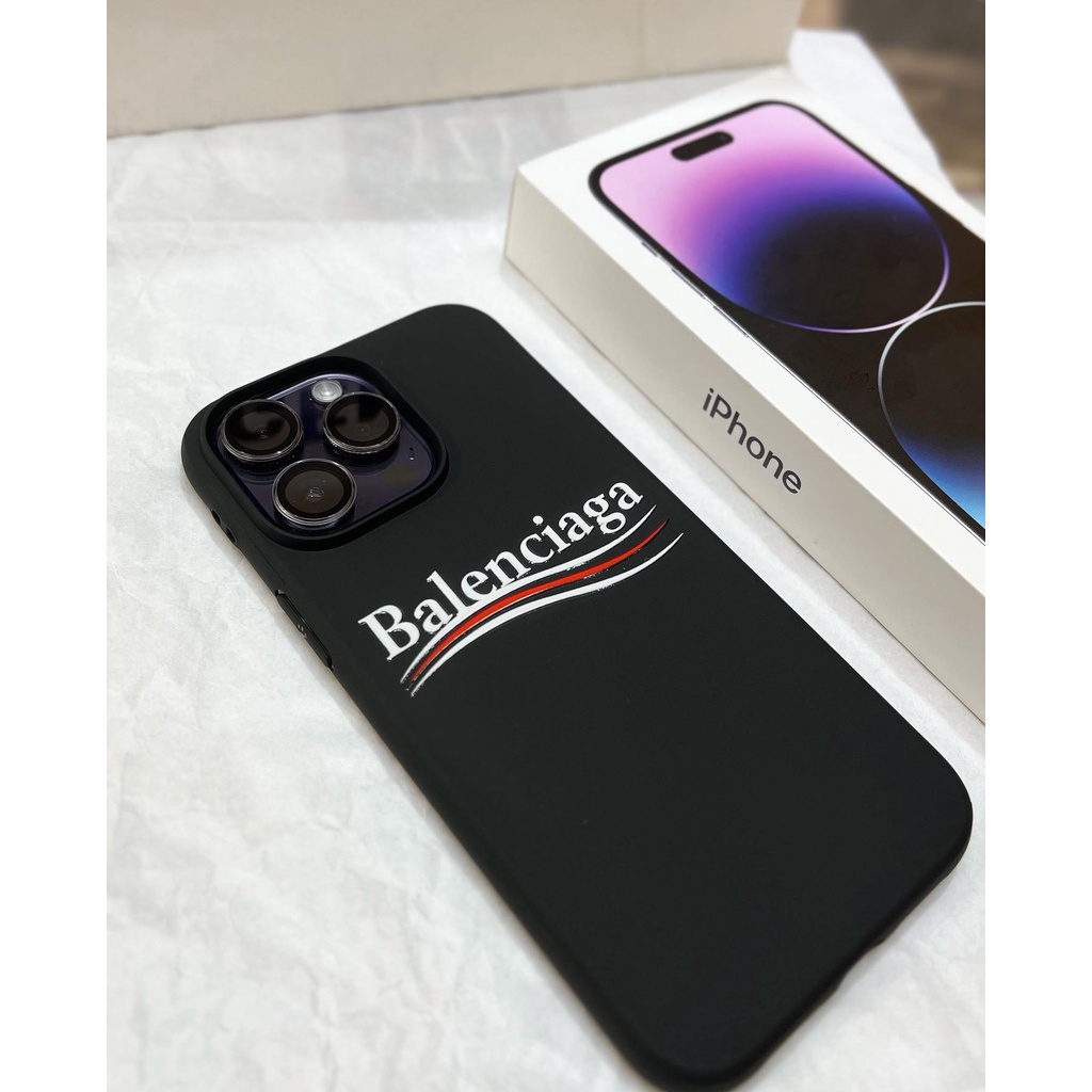 Ốp lưng Iphone BALENCIAGA monogram 15Promax, 12Promax, 13Promax, 14Pro, 14Promax