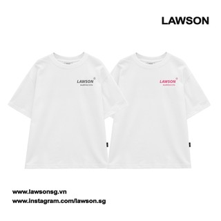 Áo thun tay lỡ unisex lawson basic 100% cotton - local brand