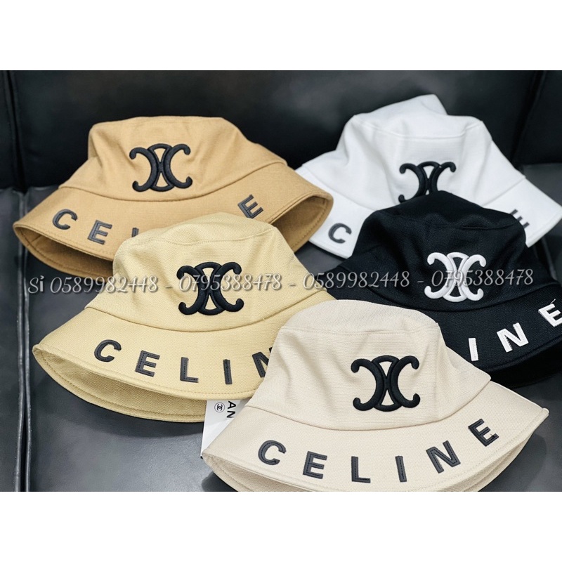 Mũ bucket Hàn quốc - nón tai bèo nhiều màu thêu vành phối chữ (Celi) siêu hot dể phối đồ