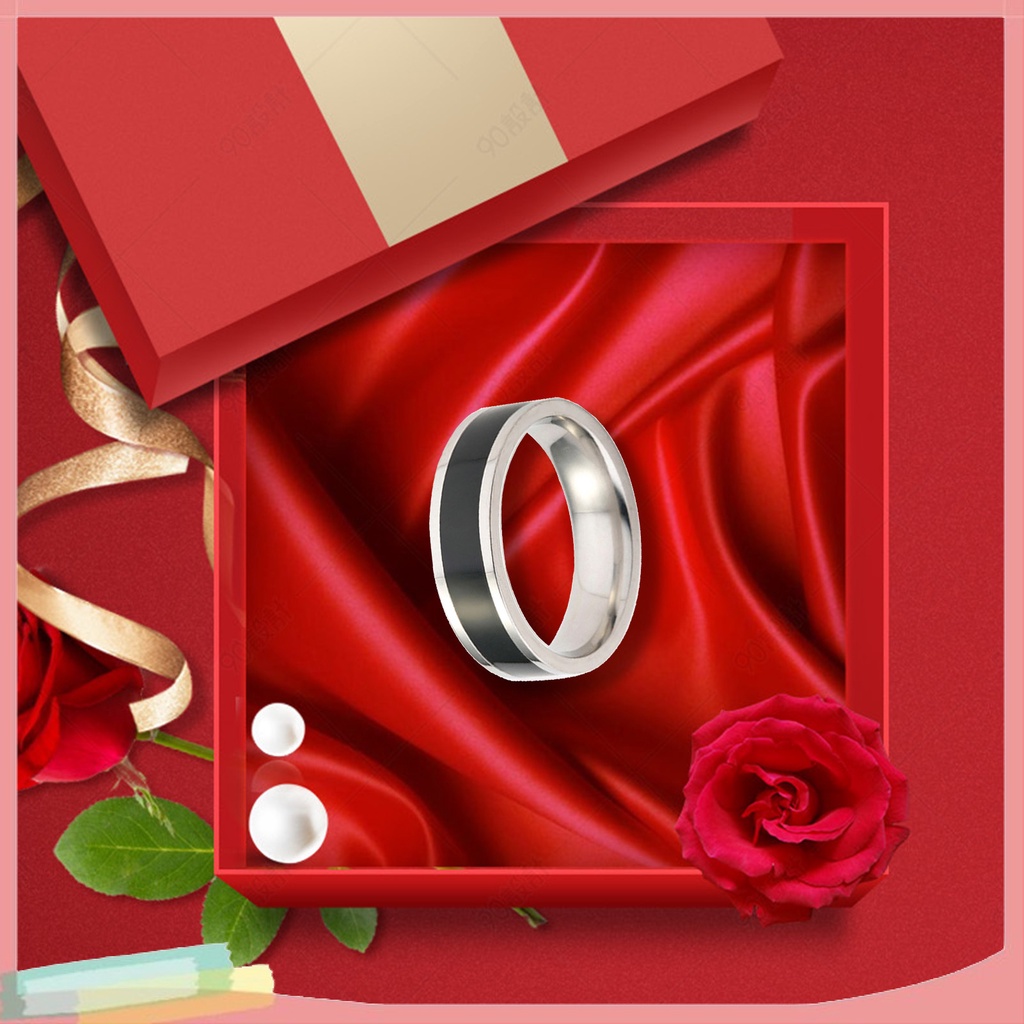 Nhẫn thép titan màu trơn đơn giản thời trang cho nam nữ chất lượng cao