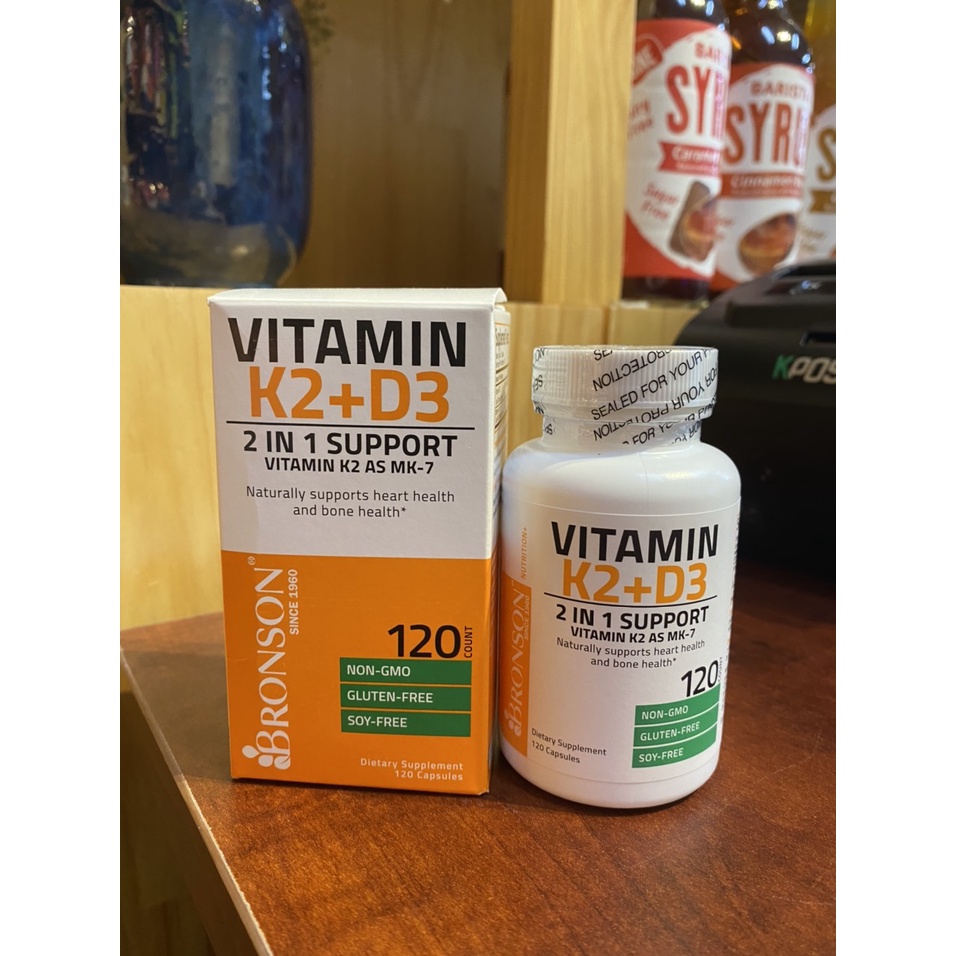 VITAMIN K2+D3 BRONSON - VITAMIN KHOÁNG CHẤT - WSPT 120V- HSD 28.02.2024