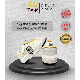Giày mlb chunky liner màu vàng boston cổ thấp hàng best quality cao cấp bản trung full box đóng hộp