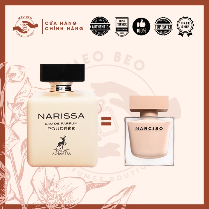 🐈𝒎𝒆𝒐𝒃𝒆𝒐𝒕𝒉𝒐𝒎𝒕𝒉𝒐🐈 nước hoa nữ Narrisa mini bản dupe 𝐍𝐚𝐫 𝐏𝐨𝐮𝐝𝐫𝐞𝐞 nước hoa hương phấn thơm lâu
