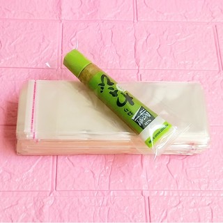 100g (~170cái) Túi Opp dán mép 6x15cm (+ 4cm) - Túi nilon băng keo dán miệng