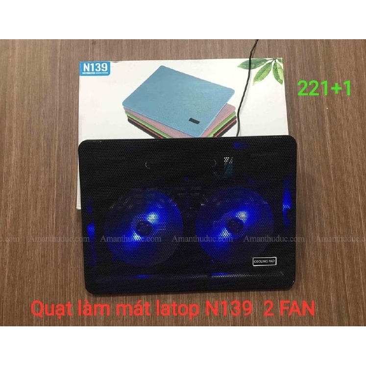 Đế tản nhiệt Laptop N139 2FAN (15')