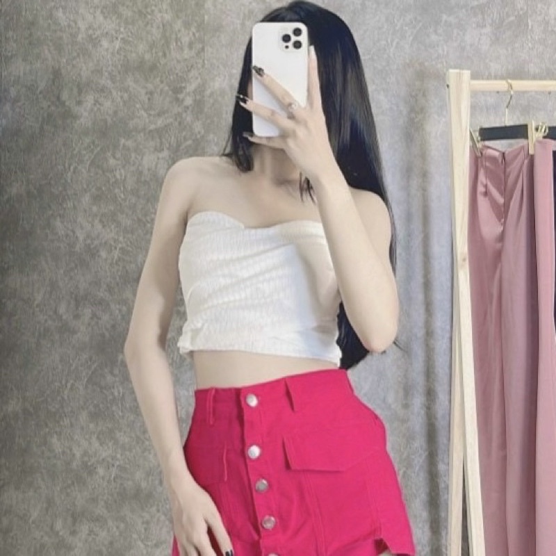 Áo ống đắp chéo sexy hình thật