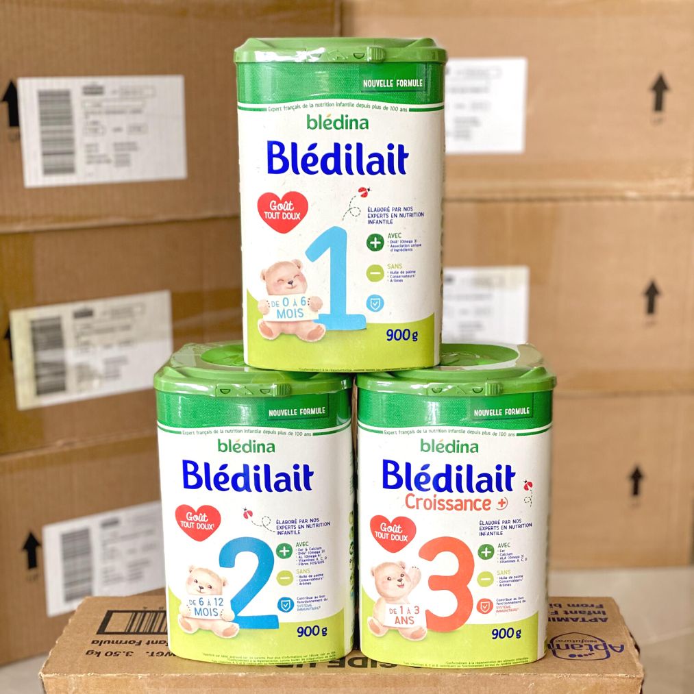 Sữa Bledilait mẫu mới số 1,2,3 hộp 900g (date xa)