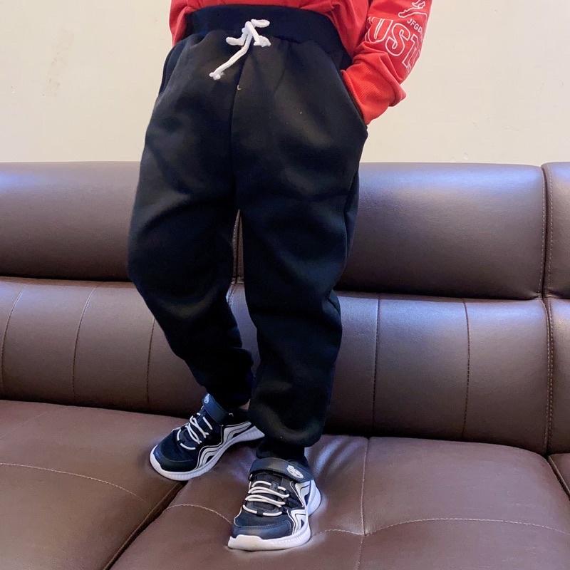 Quần jocgger bé trai, bé gái 8-28kg chất nỉ bông đẹp M200. Quần nỉ cho bé