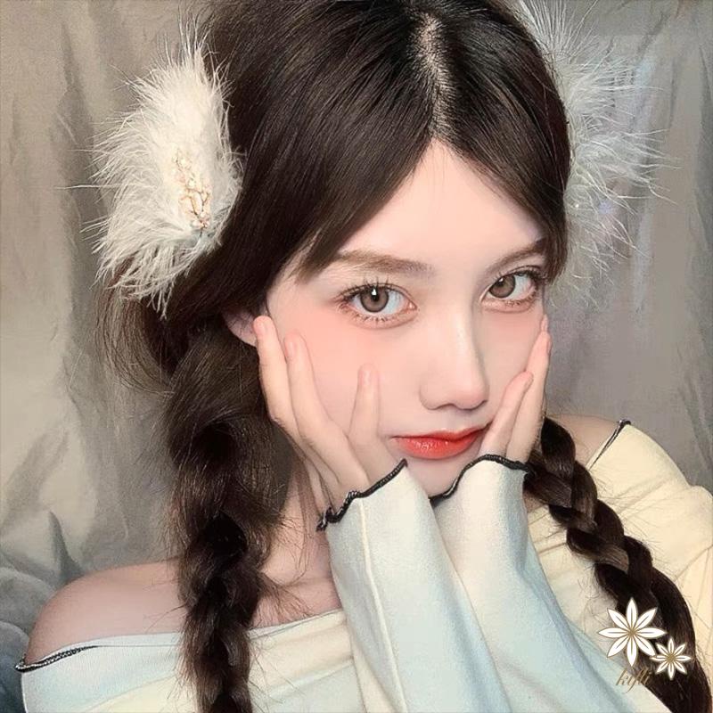 Kẹp tóc hình lông vũ phong cách Hàn Quốc thời trang đơn giản cho nữ Thu Đông Mới 2022