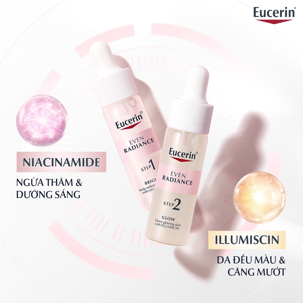 Bộ dưỡng sáng da toàn diện Eucerin Even Radiance Duo Ampoules (2x15ml) & Water Gel (50ml)