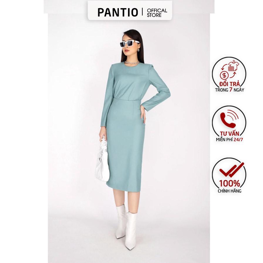 Áo sơ mi chất liệu vải kaki dáng suông cổ tròn dài tay BAS92546 - PANTIO