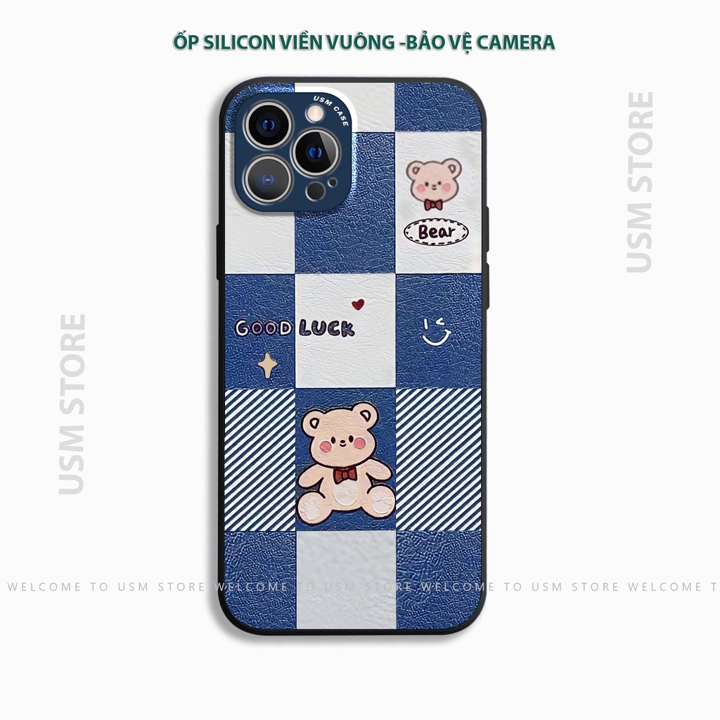 Ốp lưng iphone 6/7 P/8 P/X/Xmax /11Pro/11Promax/12Mini/12Pro/12Promax/13pro/13Promax/13mini/14 Pro/ 14, Caro Bear