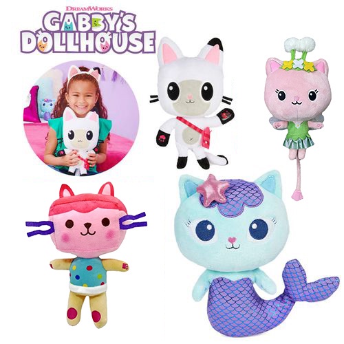 Búp Bê Nhồi Bông Hình Mèo Gabby / Nàng Tiên Cá Làm Quà Tặng Cho Bé