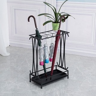 Giá Để Đồ Dù Sắt Có Khay Nhỏ Giọt 10 Lỗ 8 Móc Giá Treo Ô Cho Gia Đình Sảnh Khách Sạn 【MOMYKEEP】