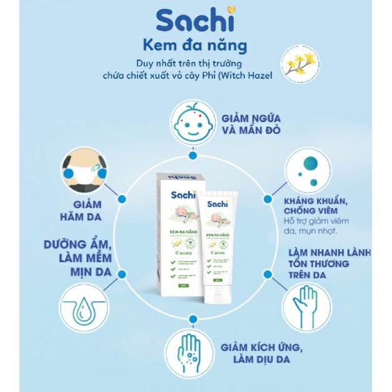 Kem bôi da đa năng Sachi - Chống hăm , ngứa ,mẩm đỏ, An toàn cho bé từ 0 tháng tuổi