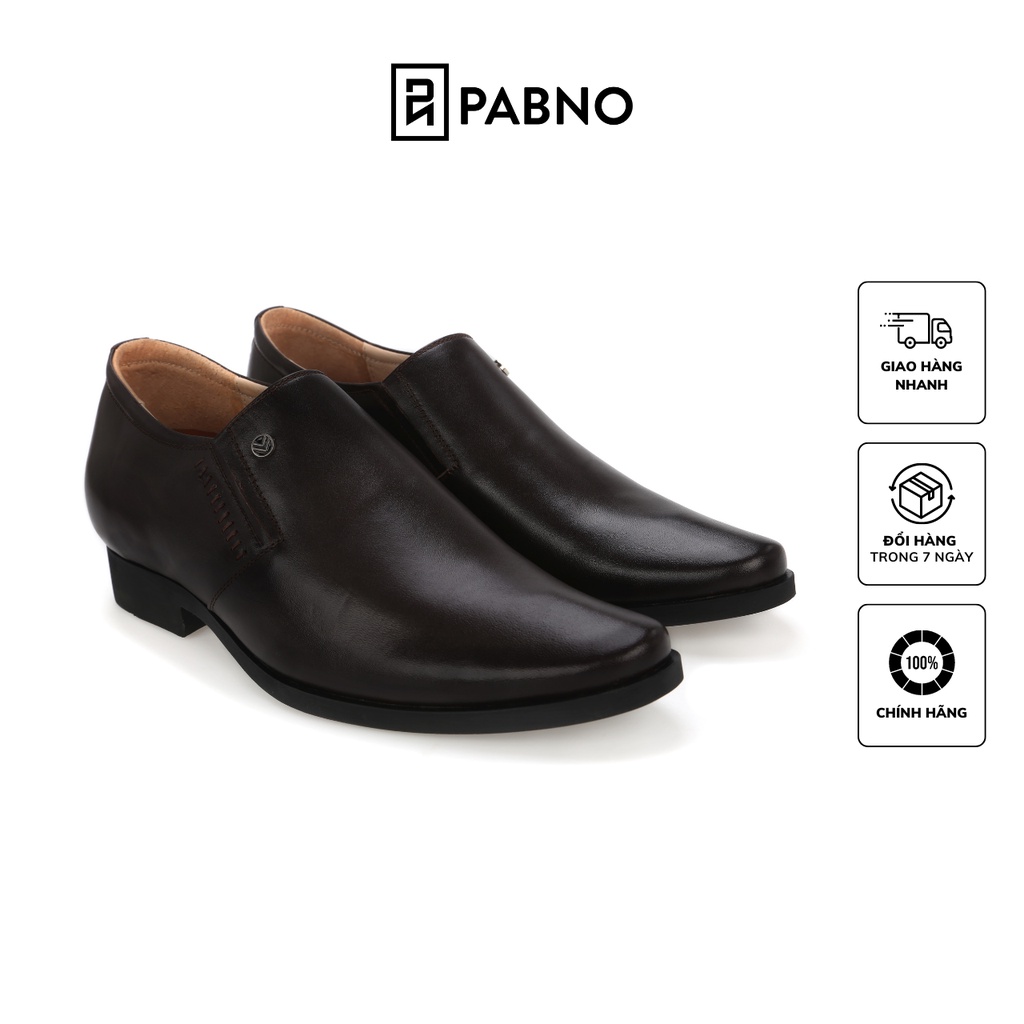 Giày tây nam PABNO PN140, giày nam tăng chiều cao chính hãng, giày tây nam cao cao cấp siêu êm chân