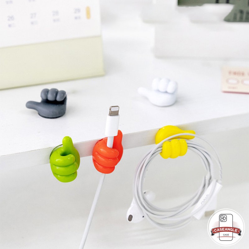 Móc Treo Chìa Khóa / Dây Cáp Dữ Liệu Gắn Tường Hình Ngón Tay Cái 3D Dễ Thương