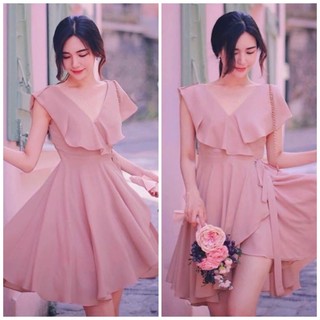 Đầm hồng ruốc phối bèo