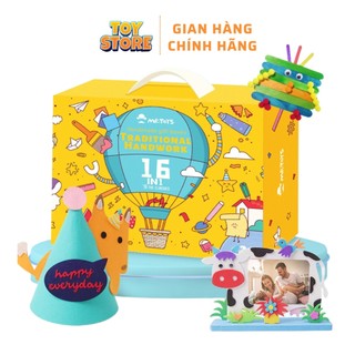 Bộ đồ chơi thủ công cắt dán 3 cấp độ FUDAER bao gồm 16 set tạo thành phẩm rèn luyện tay mắt cho bé