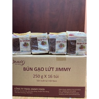 Thùng bún gạo lứt Jimmy 16 gói 4kg date mới nhất chuẩn xuất khẩu