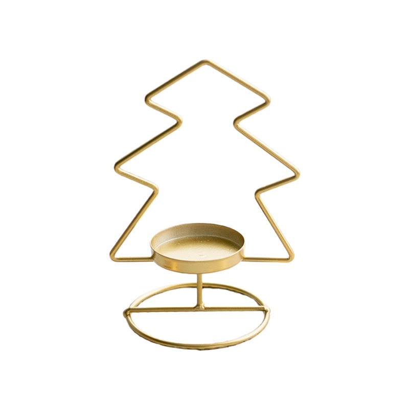 Giá Đỡ Nến Bằng Sắt Hình Cây Thông Giáng Sinh Trang Trí Nhà Cửa