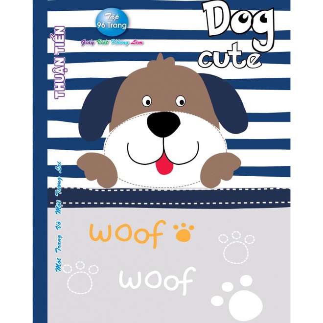 Tập Vở Tân Thuận Tiến Dog Cute 200 Trang Độ Dày 80 Gsm  Kích Thước 158x205 mm