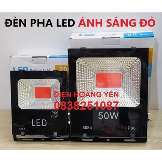 Đèn pha led 20w 50w 5054 chip cob ánh sáng đỏ