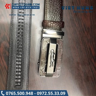 THẮT LƯNG DA BÒ VÂN CÁ SẤU