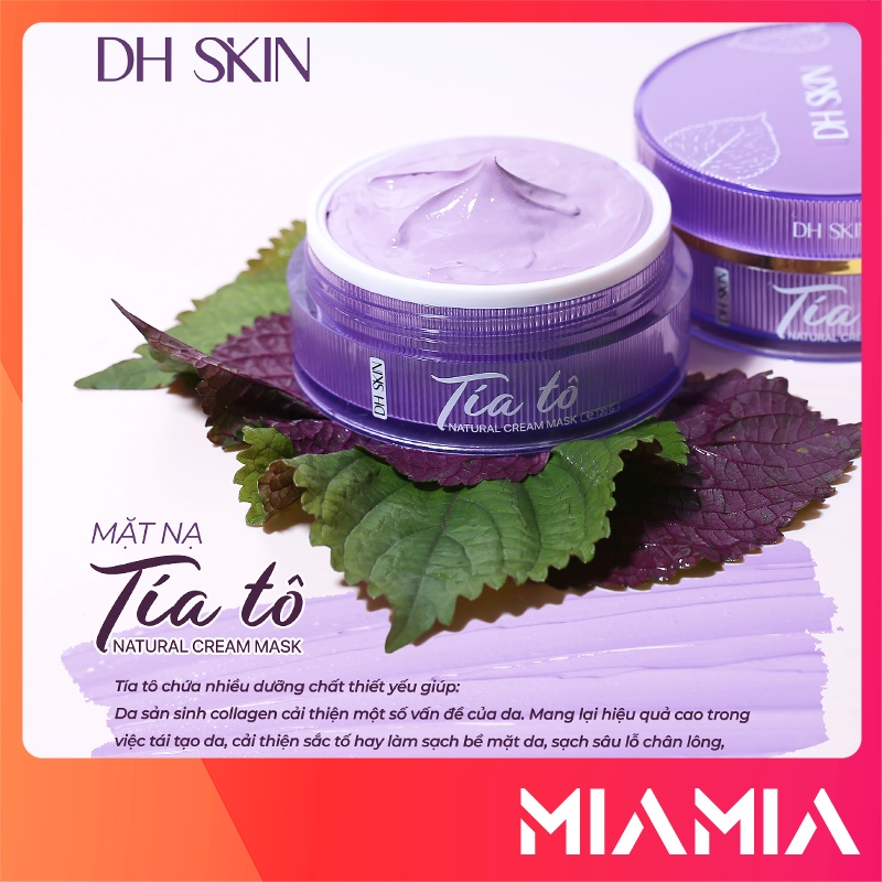 Mặt Nạ Tía Tô Dưỡng Trắng Giảm Nám DH Skin Chính Hãng