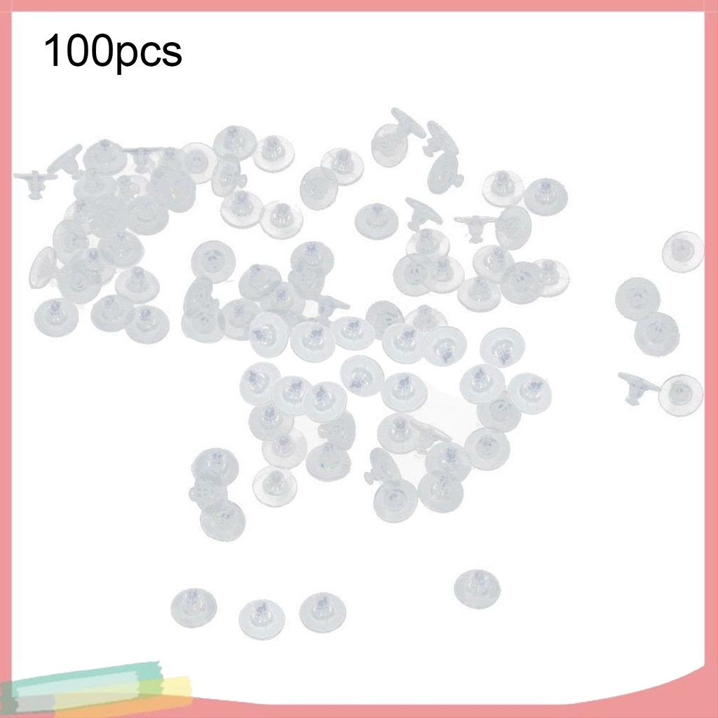 Set 100 miếng silicon dạng đuôi bông tai chống bít lỗ tiện lợi