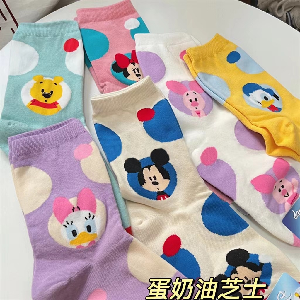 Vớ Cổ Vừa Họa Tiết Hoạt Hình Phong Cách Nhật Hàn Dễ Thương Cho Nữ