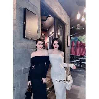 (100% hình thật do shop chụp) {YAME BY THUY TRAN} VÁY BODY LEN TRỄ VAI (V71)