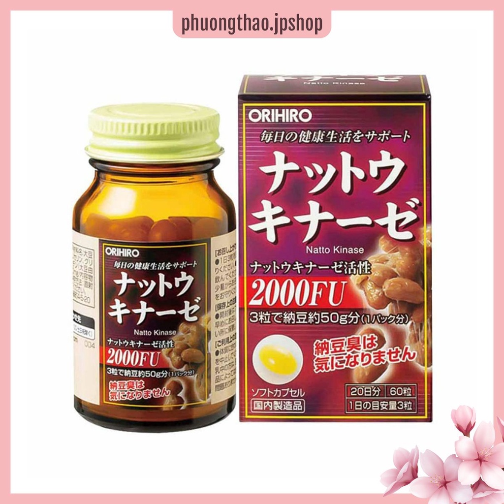 Viên uống hỗ trợ phòng chống đột quỵ Nattokinase Orihiro Nhật Bản - PHUONGTHAO.JPSHOP