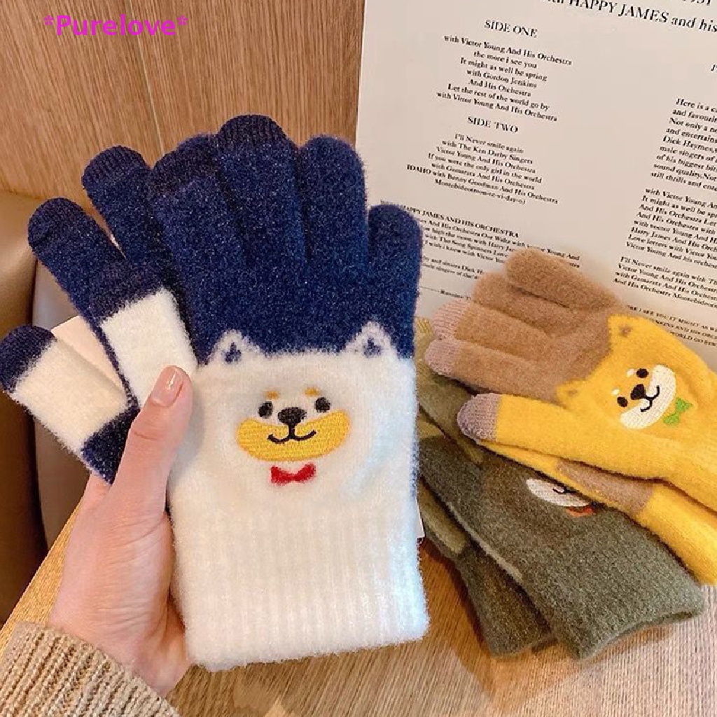Găng Tay Dệt Kim Giữ Ấm Có Thể Chạm Màn Hình Cảm Ứng Thời Trang Mùa Đông Dành Cho Cún Cưng Mới
