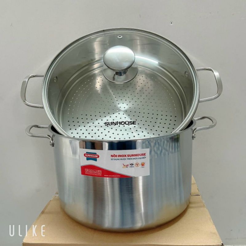 Xửng hấp SUNHOUSE 28cm vung kính