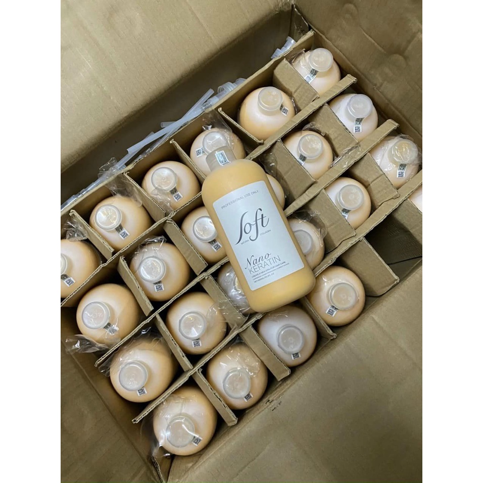 Keratin tươi Soft Nature Nano Keratin phục hồi tóc nát 1000ml AZ008