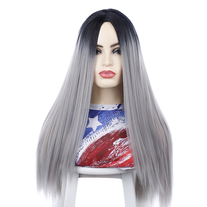 Tóc giả WIGSIN dài thẳng nhiều màu sắc tùy chọn 60cm thời trang