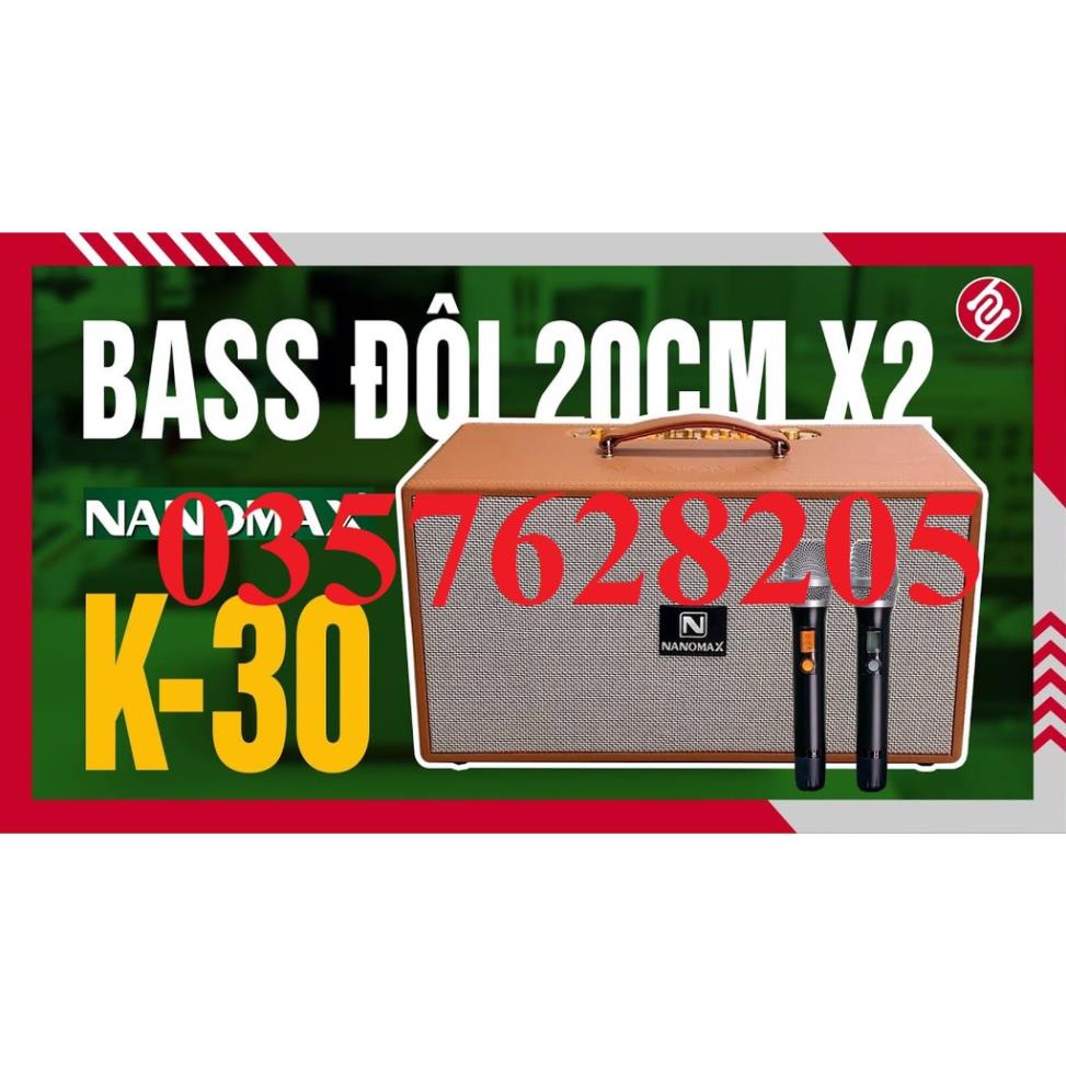 Loa karaoke xách tay Nanomax K-30, Công suất 360W, New 2022