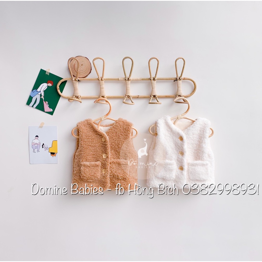 Áo gile lông cừu cho bé trai bé gái em bé sơ sinh từ 5-13kg , 3 tháng - 3 tuổi Phiên bản Hàn