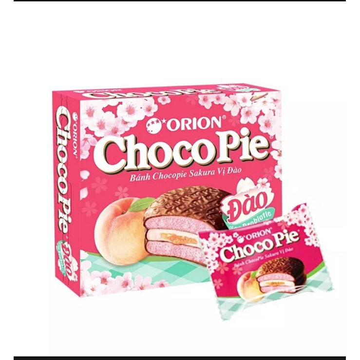 bánh Choco-Pie vị đào Orion hộp 360g