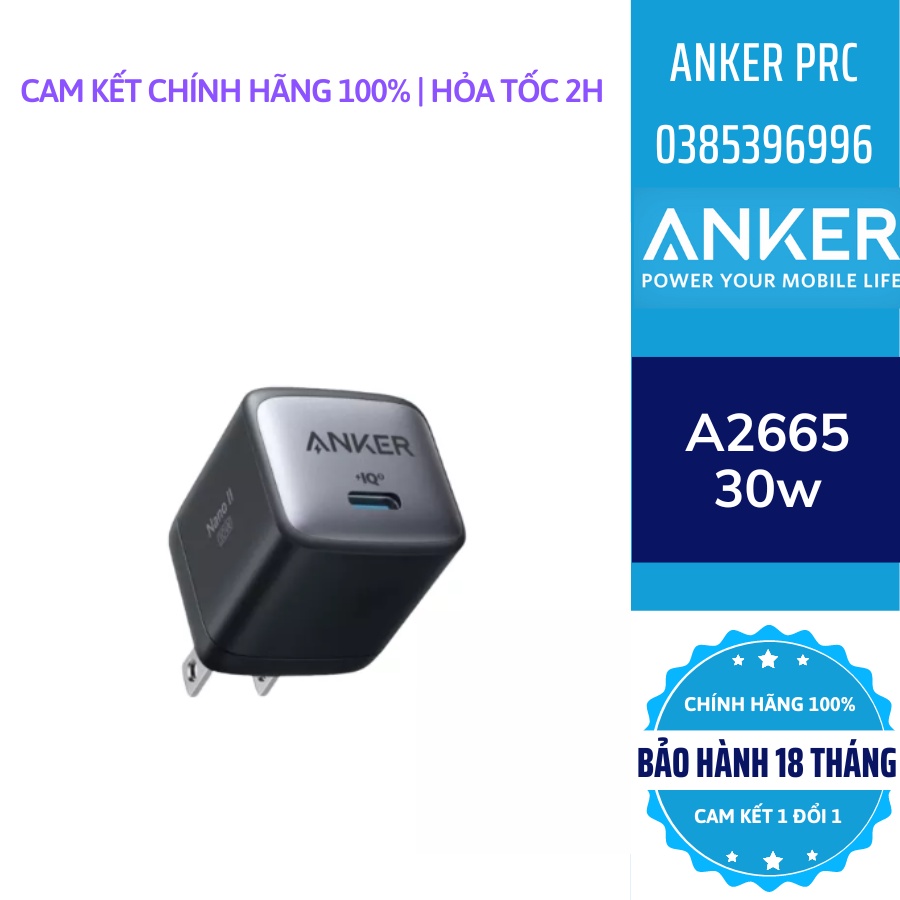 [HỎA TỐC] Củ Sạc Anker NANO 2 30w IQ 3.0 và PD/PPS - A2665 A2637 A2663