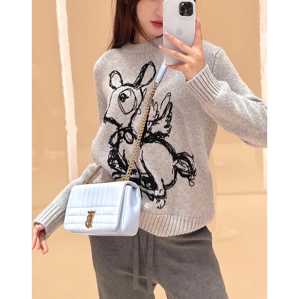 Áo len dài tay thời trang cao cấp Burberry BBR phong cách trẻ trung, năng động
