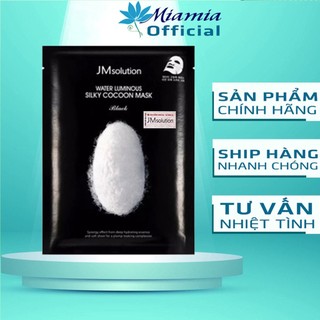 Mặt Nạ Tơ Tằm [HỘP 10 MIẾNG] JM Solution Water Luminuos Silky Cocoon Mask Black Dưỡng Trắng Mịn Màng