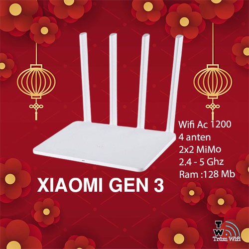 Bộ phát wifi Router wifi Xiaomi Gen 3 mi3,mir3 ac1200,Rom Tiếng Việt,wifi dual band 2 băng tần,4 râu,cực mạnh và ổn định