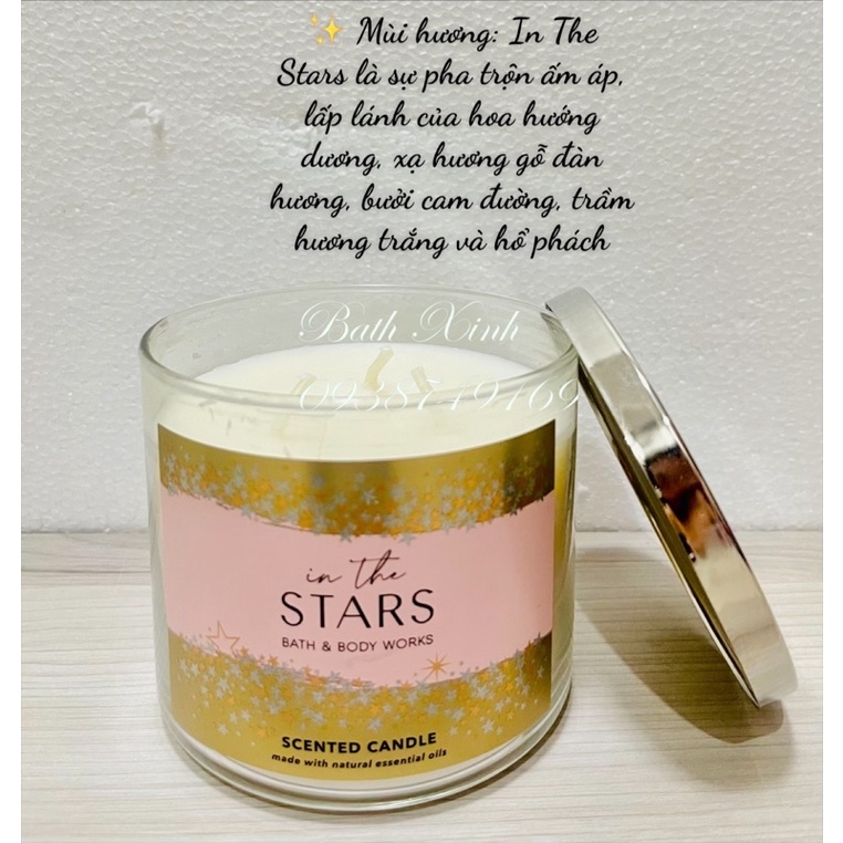 In the star nến thơm 3 tim của bath body works mỹ 411g