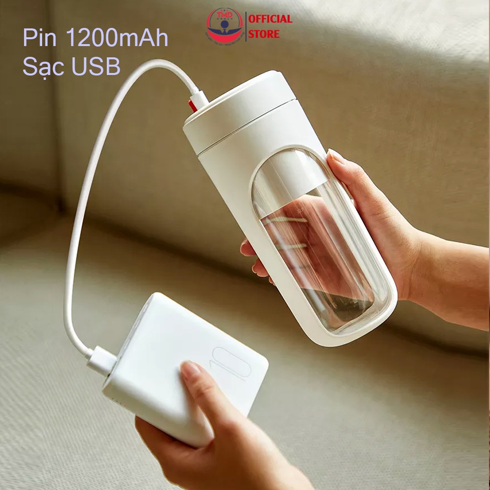 Máy xay sinh tố TMD GROUP tích điện không dây 300ml / Cầm tay di động, 45W, pin 1200mAh