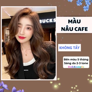 Thuốc Nhuộm Tóc Màu Nâu CÀ PHÊ - COFFEE Combo thuốc nhuộm tóc tại nhà tặng kèm Oxy