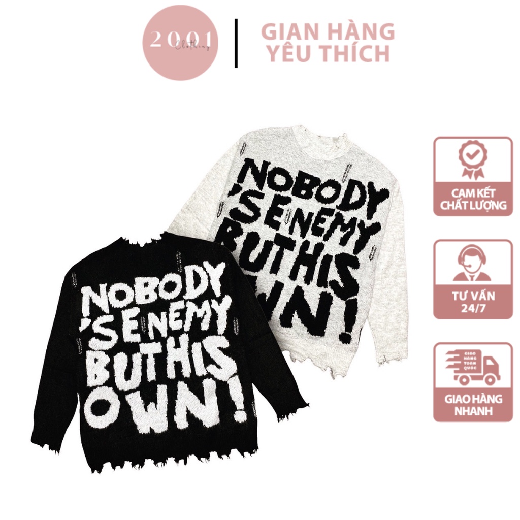Áo Len Sweater Form Rộng Cắt Xẻ Chất Liệu Dệt Kim Co Giãn Thoải Mái Hàng Loại 1 Cao Cấp