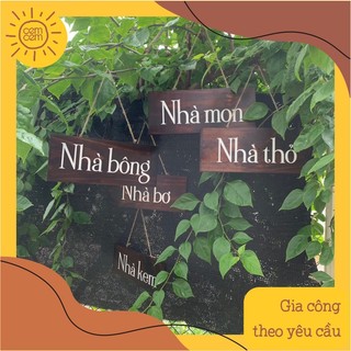Bảng tên phòng treo cửa chất liệu gỗ